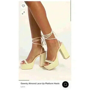 Lulus GAWNTY Heels Almond Color Size 5.5